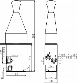 Блоки гидроуправления с одной рукояткой серии 250BHM